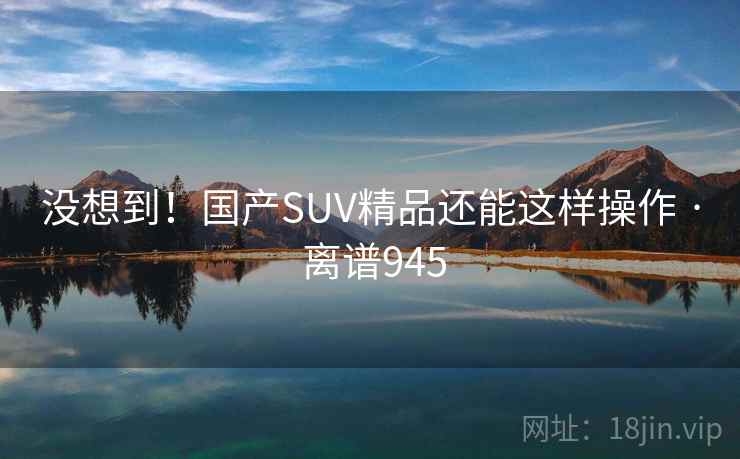 没想到！国产SUV精品还能这样操作 · 离谱945